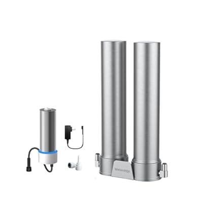 Waterdrop DST and LED Under Sink Water Filter System, Under Sink Water Filtration System, NSF Certified Elements, Reduce Chlorine, PFOA/PFOS, Bad Taste & Odor, Stainless Steel, Bundle