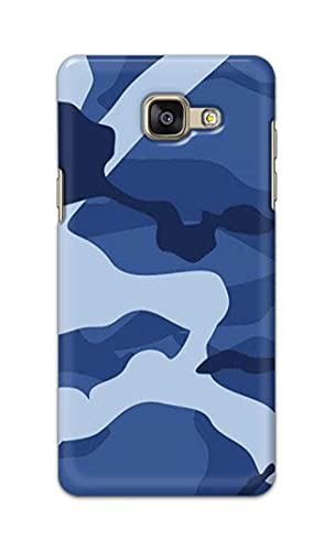 Image of Printed Hard Back Cover Case for Samsung Galaxy A5 2016 Back Cover (Army Blue Pattern) -1302