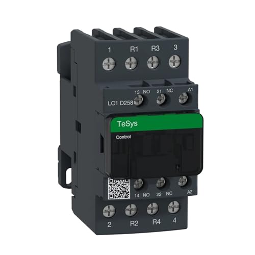 Contacteur AC noir LC1D258W7 pour armoire automatisme 40A 277V gestion industrielle