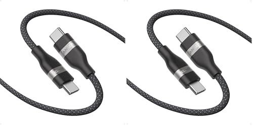 Image of Anker Nano USB C Cable, 240W Flexible Multi-Color Braided Cord, Fast Charging Type C Charger for iPhone 17 Series, MacBook Pro and More (Black, 6ft) (Pack of 2)