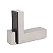Aexit Wall Metal Fall Protection Adjustable Glass Clip Shelf Clamp Support Bracket Holder Safety Clips Silver Gray