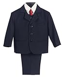 5 Piece Navy Blue Suit with Shirt, Vest, and Tie - Size 3T