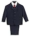 5 Piece Navy Blue Suit with Shirt, Vest, and Tie - Size 6