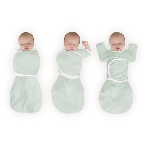 Image of SwaddleDesigns Organic 6-Way Omni Swaddle Sack w /Wrap, Jadeite, 12-18 lb