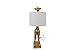 Creative Co-Op Gold Giraffe Lamp with Linen Shade