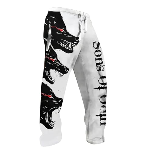 Bauzuoyo Pantalones de chándal para hombre de Halloween, estilo