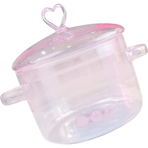 Housoutil Marmite À Ragoût En Verre Borosilicaté 6 Pouces Avec Double Poignée Casserole Transparente Chauffage Uniforme Pour Soupes Nouilles Ramen