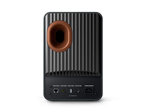 kef système d'enceintes hifi sans fil ls50 ii wlan, carbon black, enceinte active | hdmi | airplay 2 | bluetooth | spotify | tidal