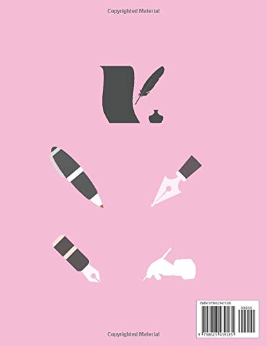 Hand Lettering and Calligraphy Practice Book: 55 Degree Slanted Angle Calligraphy Guide (35 pages) , Dashed Line Handwriting Practice (35 pages) & Dot Grid Paper (35 pages) / 105 Pages - Image 2