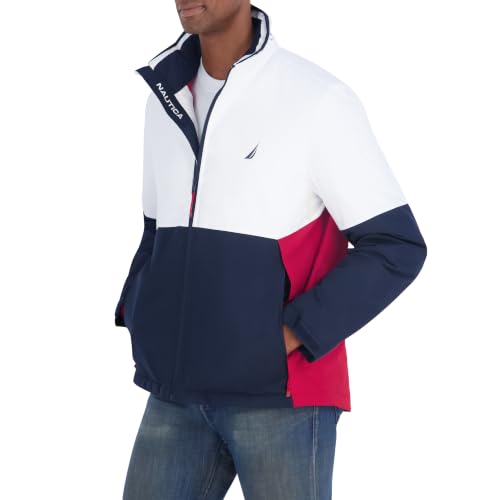Image of Nautica Men's Lightweight Sailing Jacket - Waterproof & Windproof, Breathable