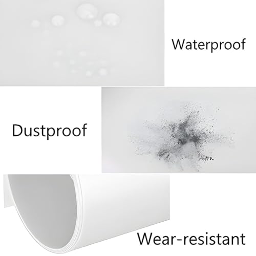 Image of SMILEDRIVE Photography Background Sheets, 60 x 120 cm, Grey & White | Waterproof, Wrinklefree, PVC Material