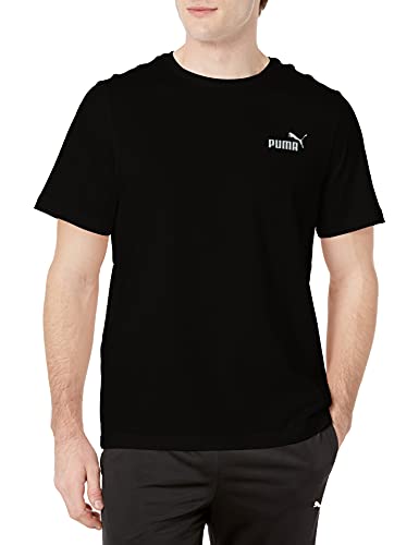 Image of PUMA Men's Essentials Tee (Available in Big and Tall Sizes), S Logo Black, Medium