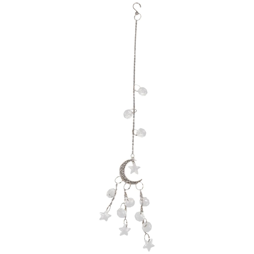 GORGECRAFT Glass Sun Catcher Moon Star Crystal Window Hanging Clear Prism Crystals Dream Catchers with Hook Wall Decor for Home Garden Backyard Room Bedroom Ceiling Decoration Gifts Christmas Birthday