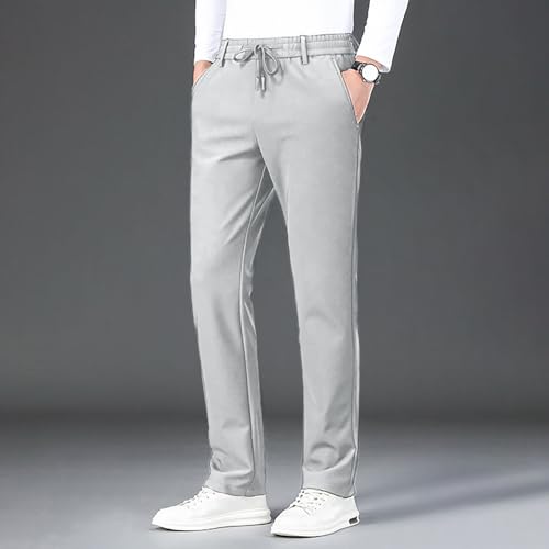 Work Pants for Men Big and Tall Dress Suit Pants Mens Casual Business Office Trousers Straight Fit Drawstring Slacks2
