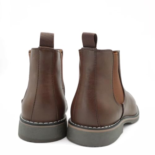 Image of Finishing & Sewing Men's Chelsea Boots, Smart Casual Slip On Ankle Boots