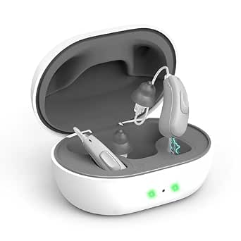 TrueSound 11-Channel Rechargeable Hearing Aids for Seniors, Waterproof OTC Device with AI Noise Cancellation & Magnetic Charging Case