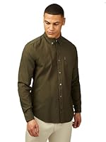 Ben Sherman Men's Signature Oxford Long Sleeve Shirt, Camouflage, S