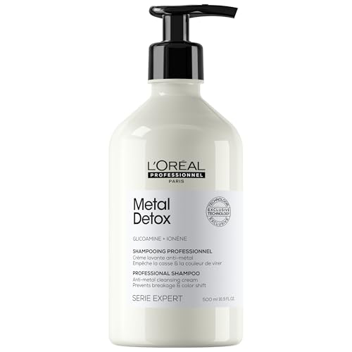 LOréal Professionnel Metal Detox Shampoo Prevent Breakage & Colour Fade from Hard Water Clarifying Shampoo that Prevents Damage Sulphate-Free & Vegan 500ml