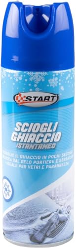 START Spray Deghiacciante 200ml per Auto, Vetri e Serrature – Scioglie Il Ghiaccio Rapidamente, Uso Invernale, Pratico e Sicuro