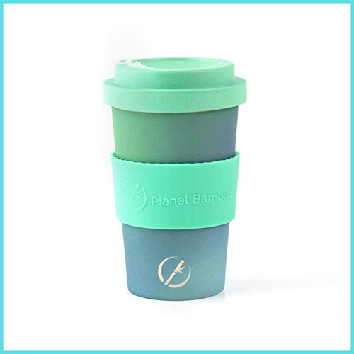 Planet Bamboo - Tasse à café en bambou (couvercle en bambou | 355 ml) Tasse à café Durable pour Les déplacements