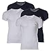 Produktbild Emporio Armani Herren T-Shirts V-Neck Stretch Cotton Kurzarm 111512-CC717 4er Pack, Farbe:Mehrfarbig, Menge:4er Pack (2X 2er), Größe:L, Artikel:-10410 White/Marine