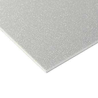 SIBE-R PLASTIC SUPPLY ABS Sheet 1/4" x 24" x 48" - White HairCell Textured