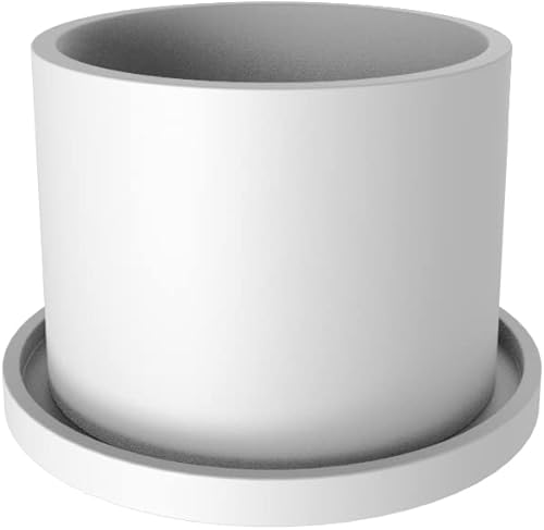 Miniatura 5 de CLIMBBIRD Molde de silicona para maceta de hormigón de gran tamaño para fundición de hormigón, moldes cilíndricos grandes de cemento con bandeja,