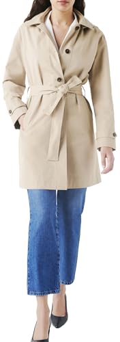 Trench Femme en Gabardine 242g Caroll : manteau beige mi-saison imperméable et élégant - 2
