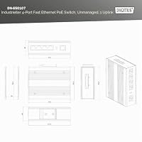 DIGITUS PoE Netzwerk-Switch – 4X RJ45 – 1x Uplink – 100 Mbit/s – Ansicht 2