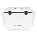Engel 30qt Live Bait Cooler Box with 2nd Gen 2-Speed Portable Aerator Pump and 4 x Fishing Rod Holder Attachments. Fishing Bait Station and Minnow Bucket in LBC30-RH in White