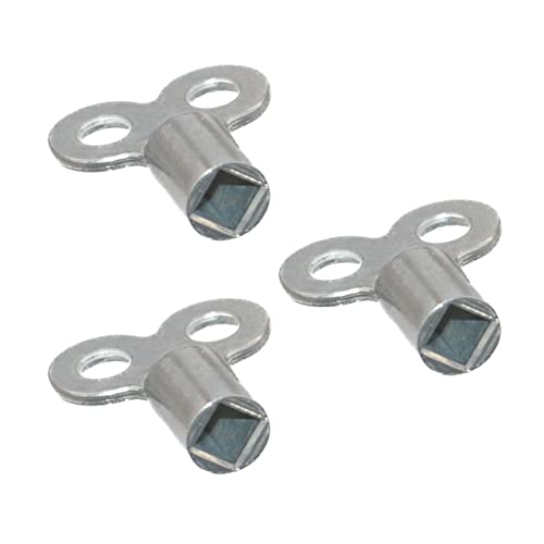 3 Stück Set Entlüftungsschlüssel Entlüfter Heizung Heizkörper 5 mm Heizungsschlüssel Universal Heizungsentlüftungsschlüssel Heizungsventil Vierkant Einfaches Entlüften Zinkdruckguss Cover