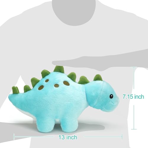 BenBen Dinosaur Stuffed Animal, 13” Dino Plush Toys, Cute Plushies Stuff for Kids, Stegosaurs, Baby Shower, Christmas, Birthday Gifts, Easter Decorations, Blue - image 5