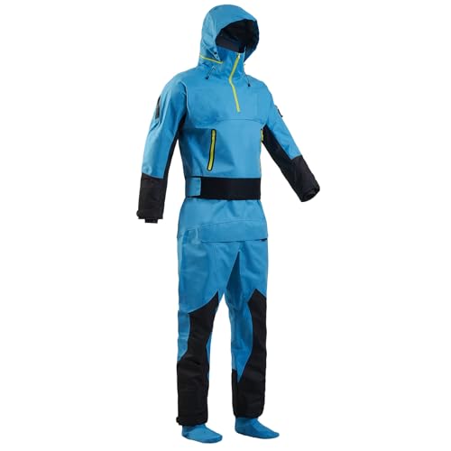 BEIAKE Kayak Dry Suit Hooded One Piece Suit 3-Layer Waterproof Fabric with Latex on Neck for Surfing, Rescue