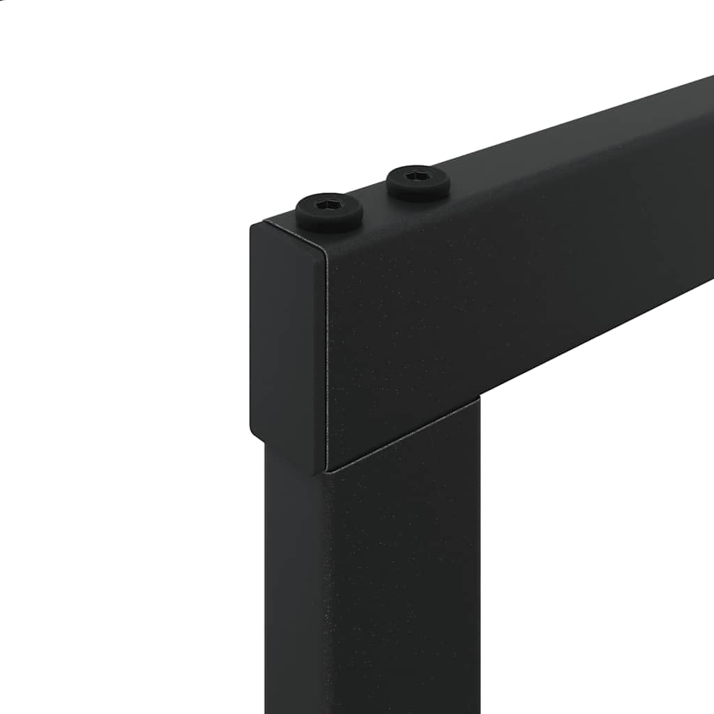 Homgoday Leñero de Acero Negro 50x30x209 cm