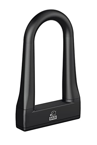 BASI | Bügelschloss aus Stahl | Bügelhöhe 150 mm | Bügelstärke 13 mm | U Fahrradschloss mit Rundbügel | Schloss für Fahrrad, E-Bike, Motorrad | Diebstahlschutz hohe Sicherheit | 2 Schlüssel