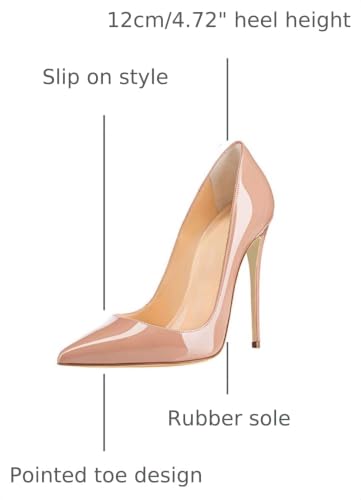 Image of COLETER Women's 4.72 Inch Pumps Pointed Toe Stiletto Evening Dress Shoes
