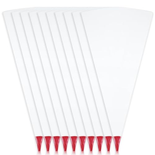 Pesfehhy Bolsa de Mortero para Mampostería con Punta Moldeada, Resistente A Perforaciones y Desgarros, de Vinilo Resistente, Color Rojo, 10 Unidades