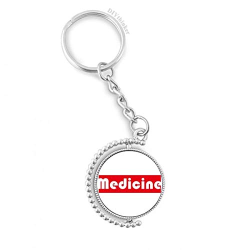 Llavero de red giratoria temático de medicina con anillo Pilgrim resistente