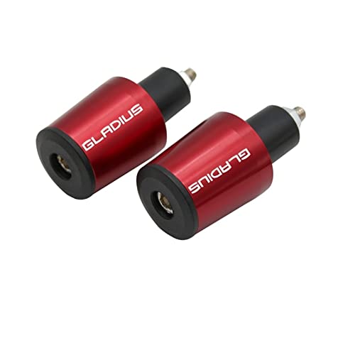 Capuchon de guidon alu CNC rouge Suzuki SFV650 Gladius 7/8'' 22mm