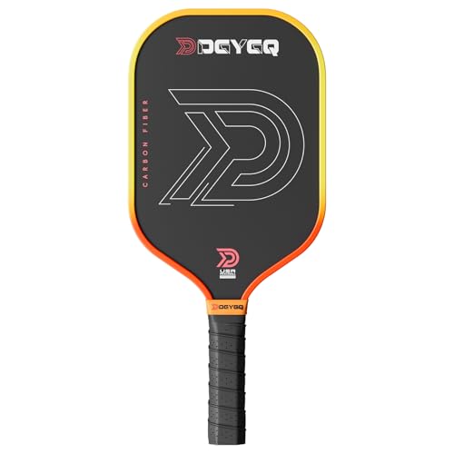 DGYGQ Pickleball Paddles, T700 Raw Carbon Fiber Surface, 16mm Polypropylene Honeycomb Core for All...