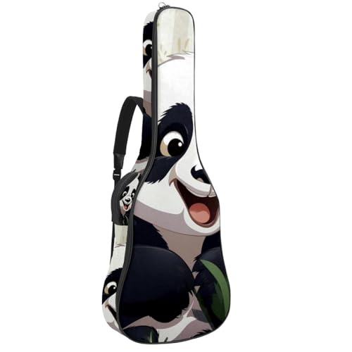 Housse guitare acoustique 101,6 cm rembourrée motif panda étanche