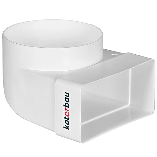 KOTARBAU® Umlenkstück 90° für Lüftungskanal 110 x 55 mm Kunststoff...