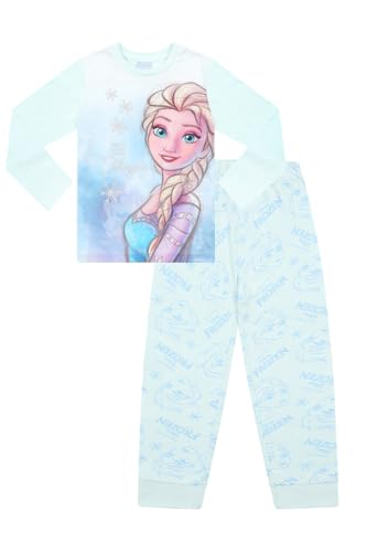 Disney Set pigiama lungo da bambina Frozen Make Your Own Magic, Blu, 6-7 Years