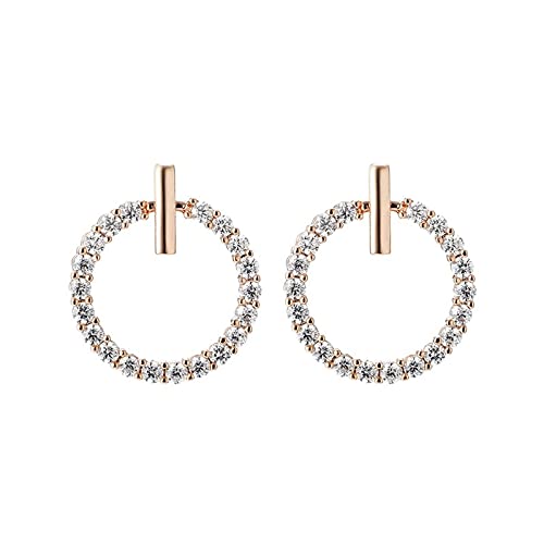 Bijoux boucles d'oreilles cristal rhinestone géométrique pour femme moderne