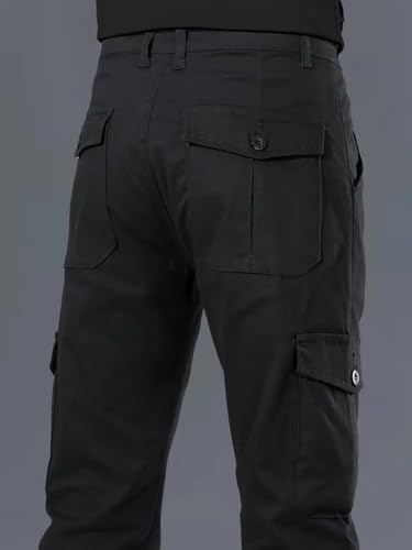 Image of Men's Cotton Cargo Pants Multi-Pocket,Comfortable Work Pants, Durable Trousers & Everyday Wear-CP-036