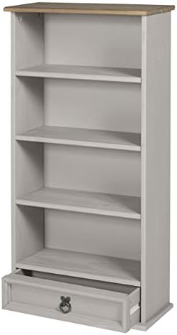 Corona Furniture Corona Grey Wax 1 Drawer DVD Rack Bookcase
