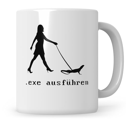 Sweetify Informatikerin Tasse Geschenk Kaffeebecher Informatik IT Kaffeetasse Programmiererin Spruch Geschenkidee Administratorin exe ausführen Nerd