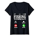 Photo Gallery donna la pesca ti sta chiamando - divertente pescatore umorismo pescatore maglietta con collo a v Photo Gallery donna la pesca ti sta chiamando - divertente pescatore umorismo pescatore maglietta con collo a v