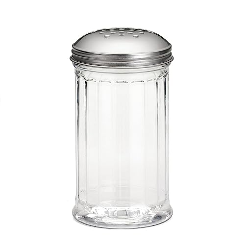 TableCraft P800 Plastic 12 Oz. Cheese Shaker with Perforated Top