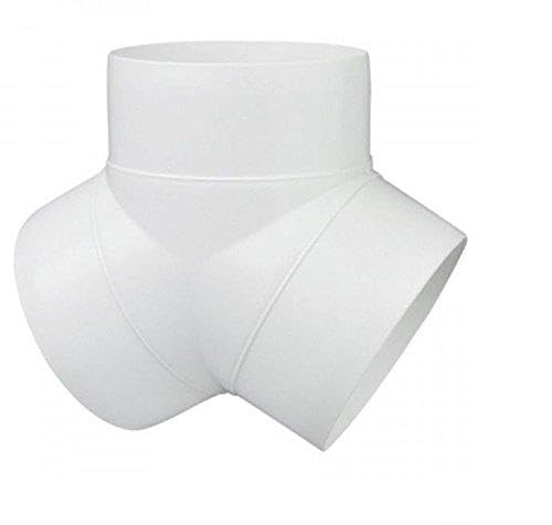 PVC DUCTING Y Piece Y Piece for Fans Extractor Fans 4" 100mm, 5" 125mm, 6" 150mm (5")